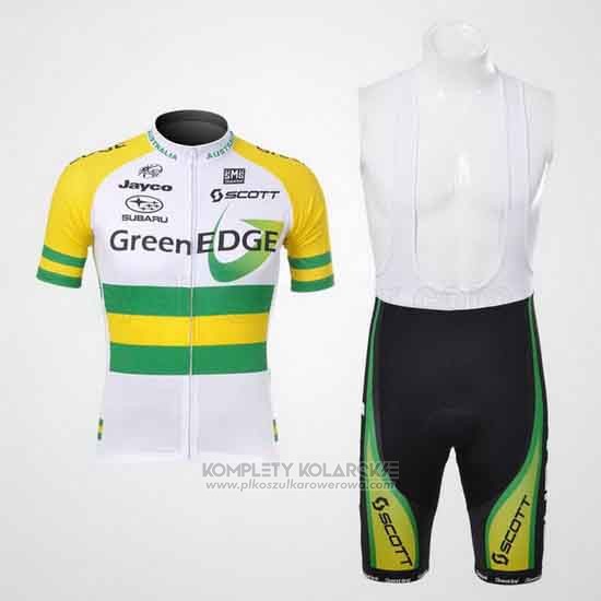 2012 Odziez Rowerowa GreenEDGE Mistrz Austria Krotkie Rekawy i Rowerowe Szelkach